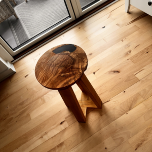 Modern oak dining stool table in European oak